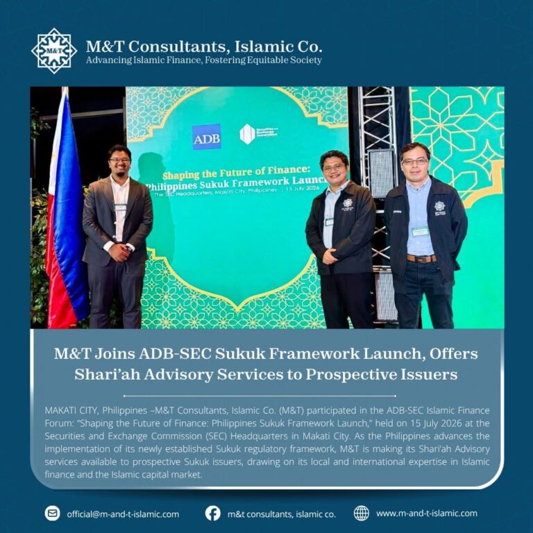 M&T Joins ADB-SEC Sukuk Framework Launch, Offers Shari’ah Advisory Services to Prospective Issuers