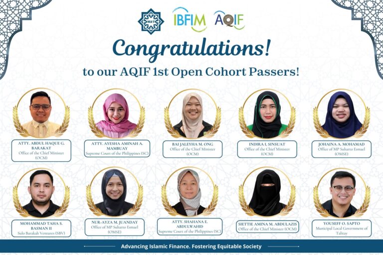 Passers of IBFIM-M&T’s 1st AQIF Open Cohort in the Philippines