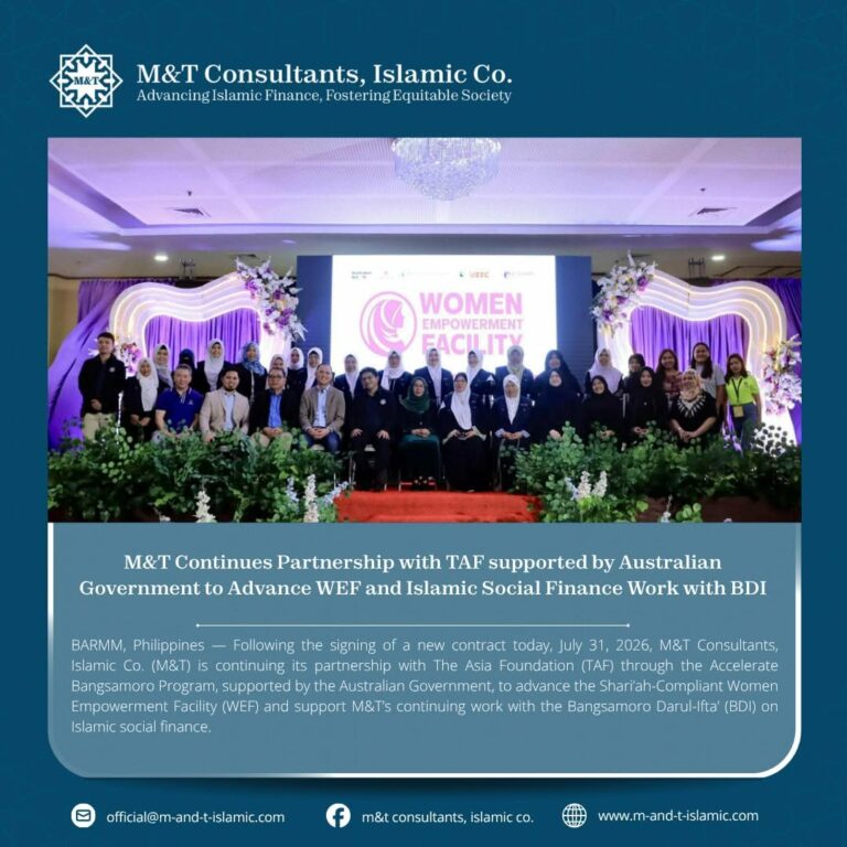 M&T Continues Partnership with TAF supported by Australian Government to Advance WEF and Islamic Social Finance Work with BDI